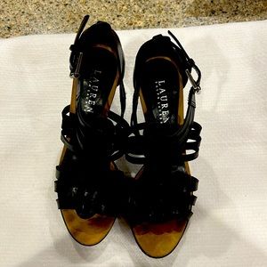 Ralph Lauren Black Heeled Sandals